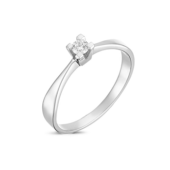 Diamantring i 14 kt. hvidguld m 0,10ct L1948-010hg